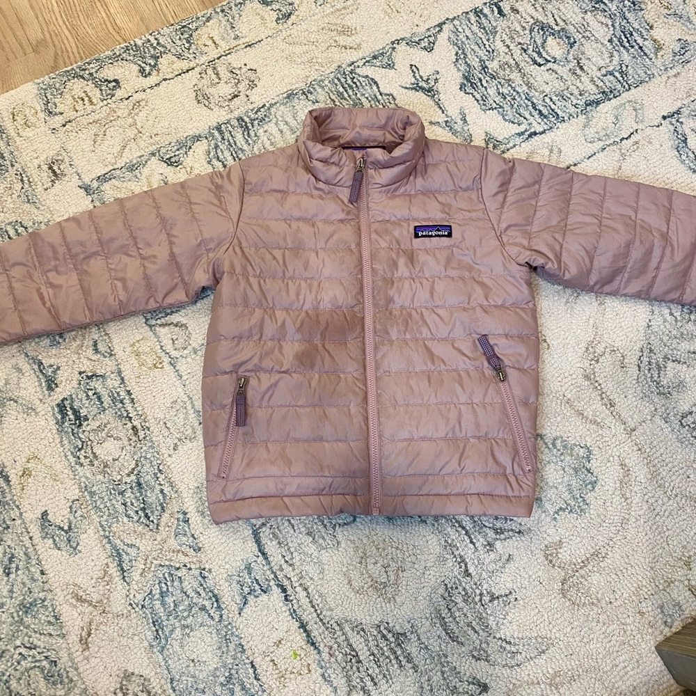 Girls 5T Patagonia light puffer coat dusty pink